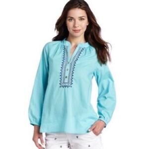 Lilly Pulitzer embroidered Elsa top